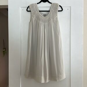 J. Jill Cream Textured Sleeveless dress